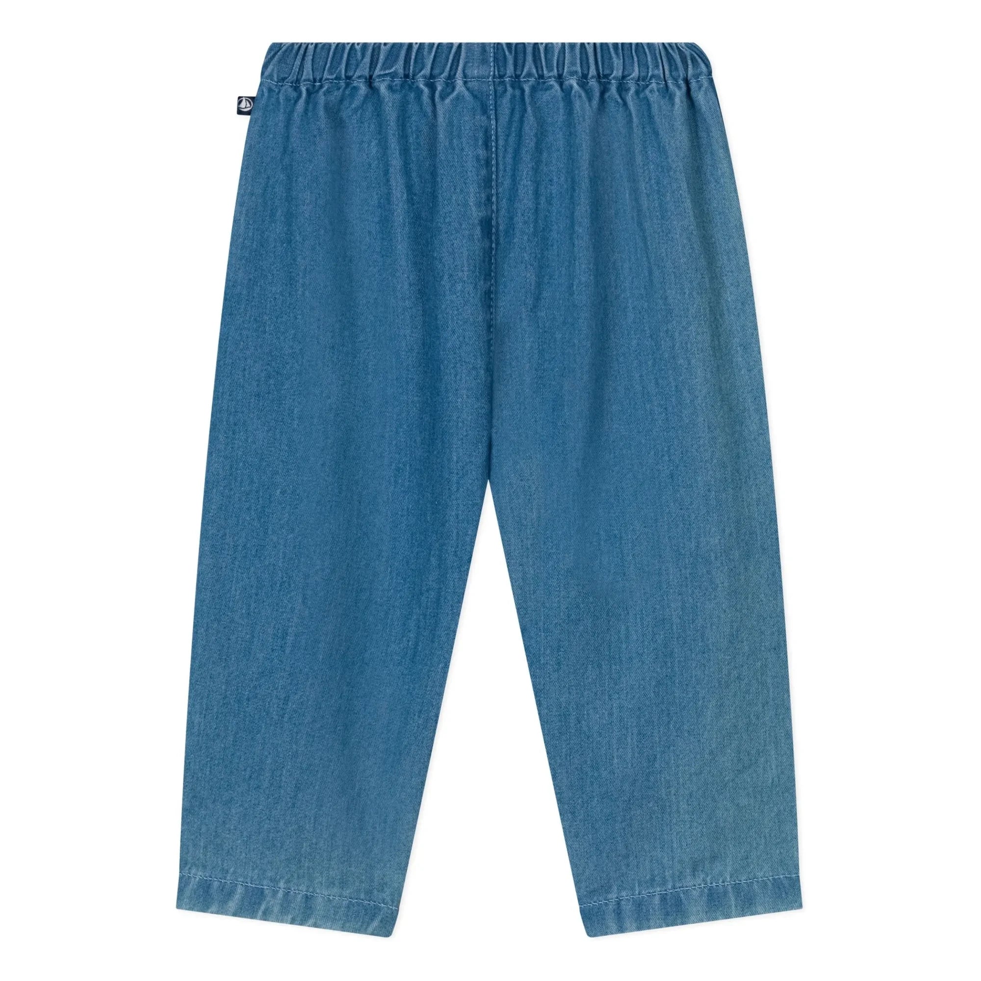 Petit Bateau - Pantalón sarouel de denim ligero | Azul vaquero