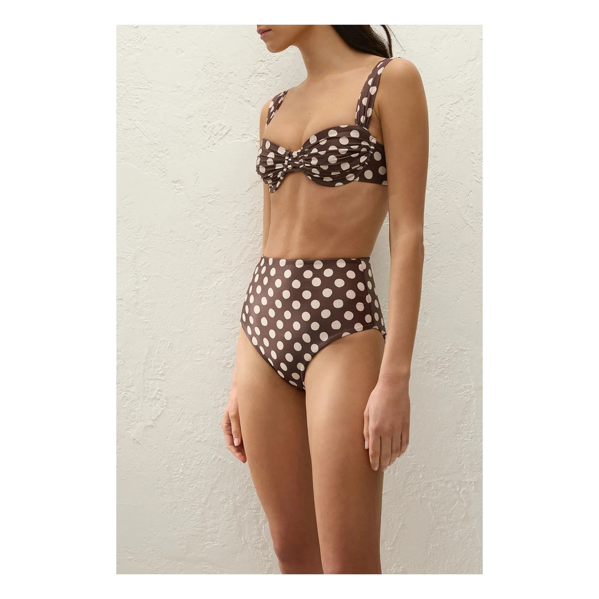 Faithfull the Brand - Top de bikini de lunares | Chocolate