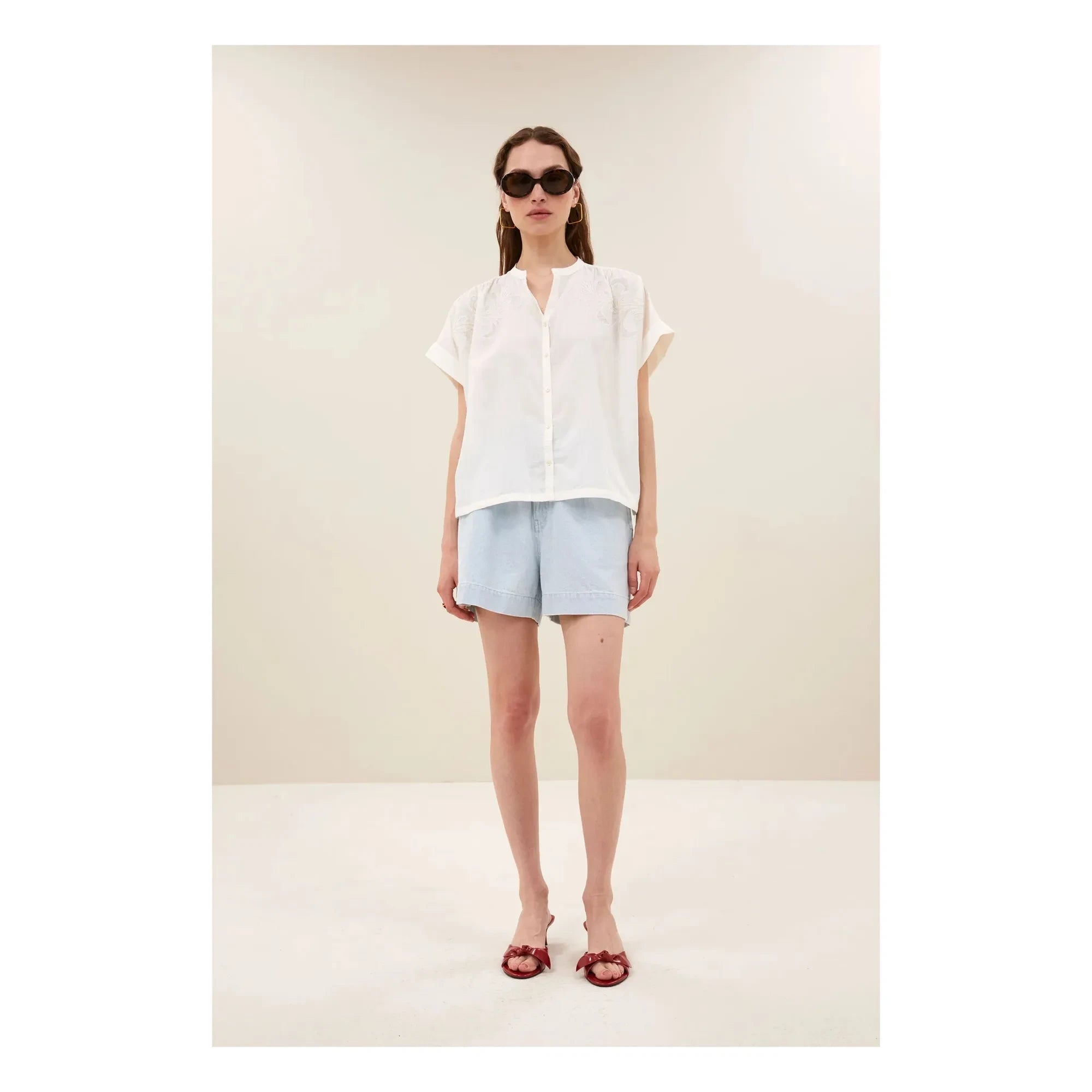 Blusa de algodón orgánico By Bar - Ally | Blanco