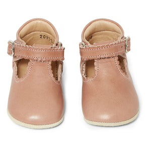 Petit Nord - Sandalia Mary Jane T-Bar Ondulada | Rosa Pastel