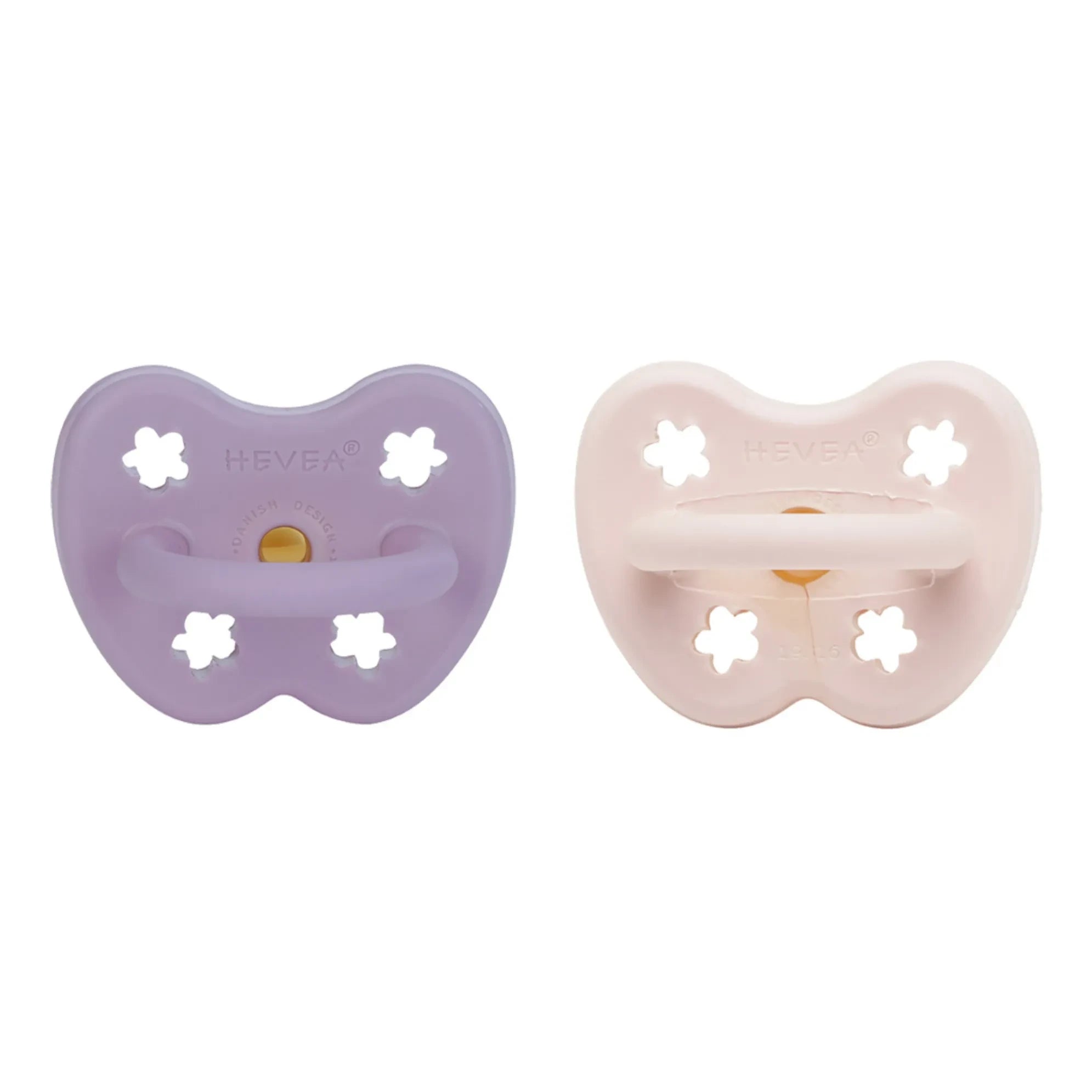 Hevea - Chupetes fisiológicos de caucho natural - Set de 2 | Lavanda