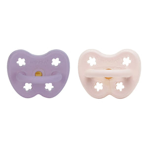 Hevea - Chupetes fisiológicos de caucho natural - Set de 2 | Lavanda