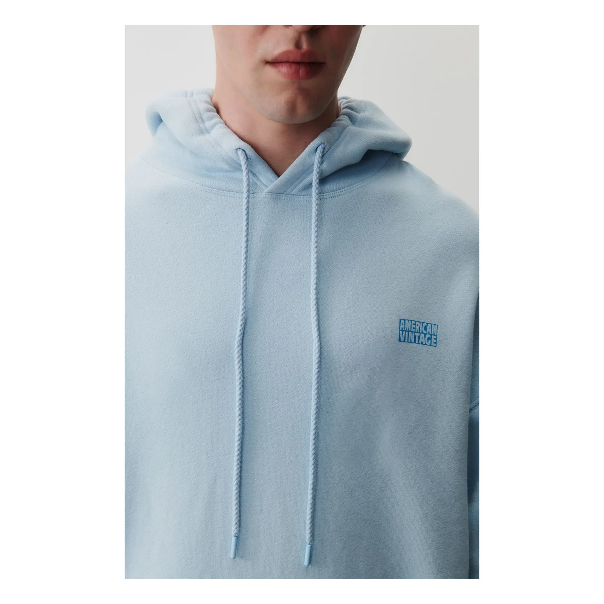 American Vintage - Sudadera con capucha Izubird | Azul Claro