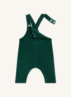 Petit Bateau - Peto de terciopelo de algodón orgánico | Verde cromo