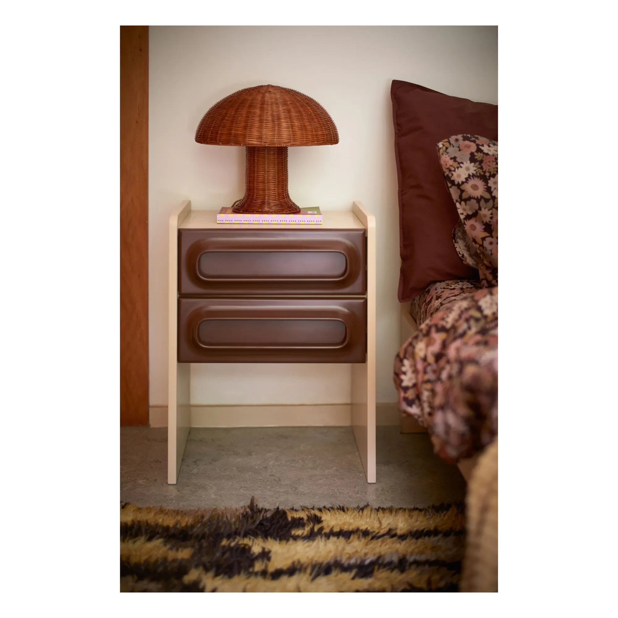 HKliving - Lámpara de mesa de mimbre