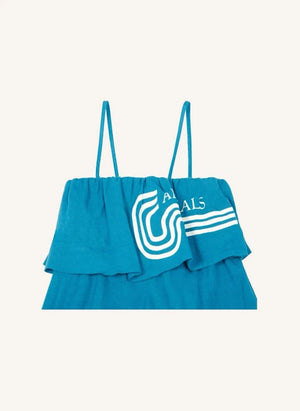 The Animals Observatory - Vestido con estampado de animales Dover | Azul Celeste