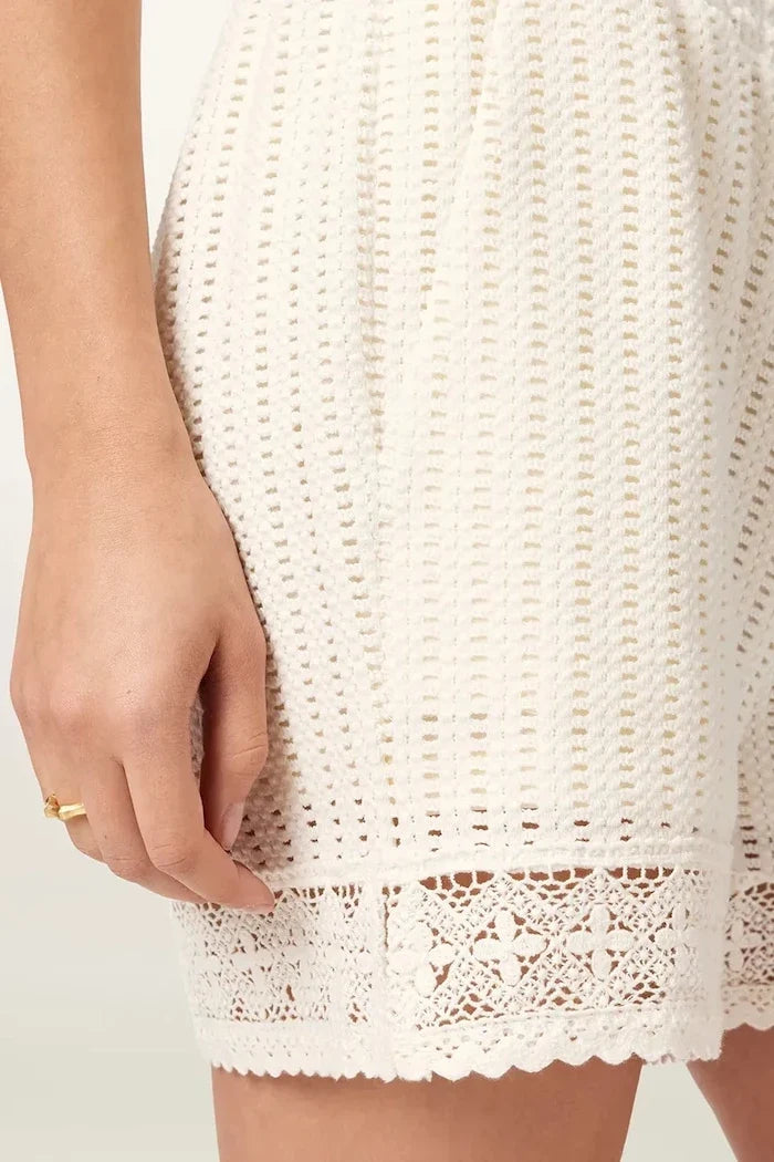 AllSaints shorts cortos de algodón para mujer MANZANA