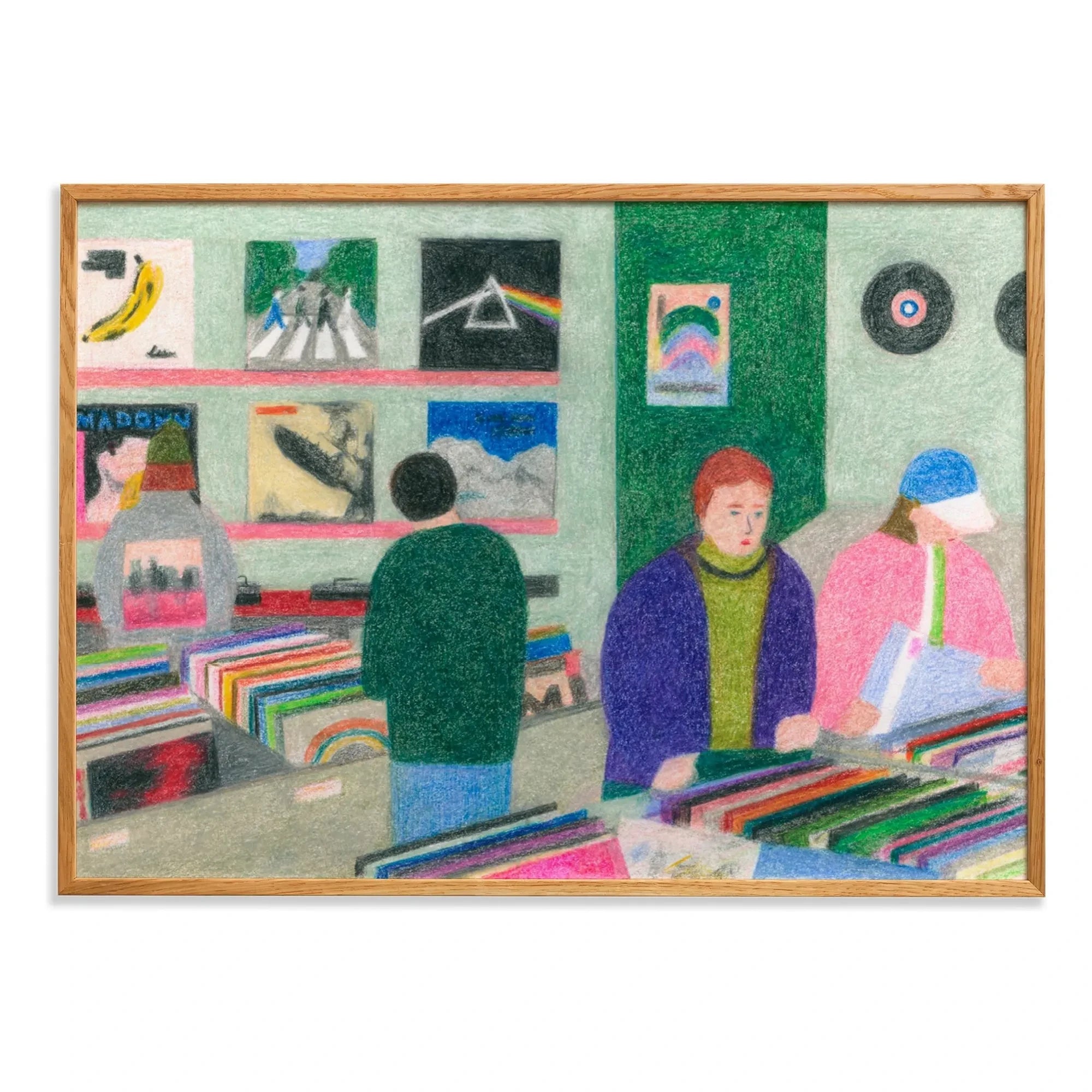Póster de "Vinyl Shop" de Line Hachem para Paper Collective