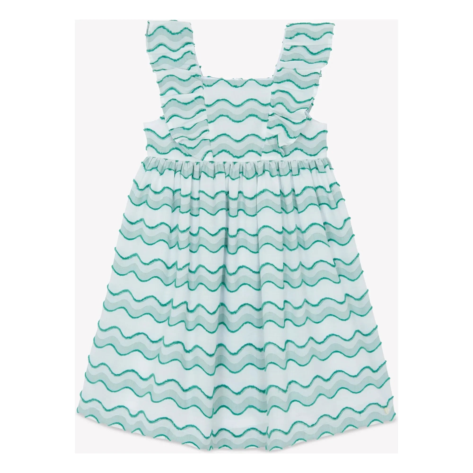 Tartine et Chocolat - Vestido con estampado de olas | Verde