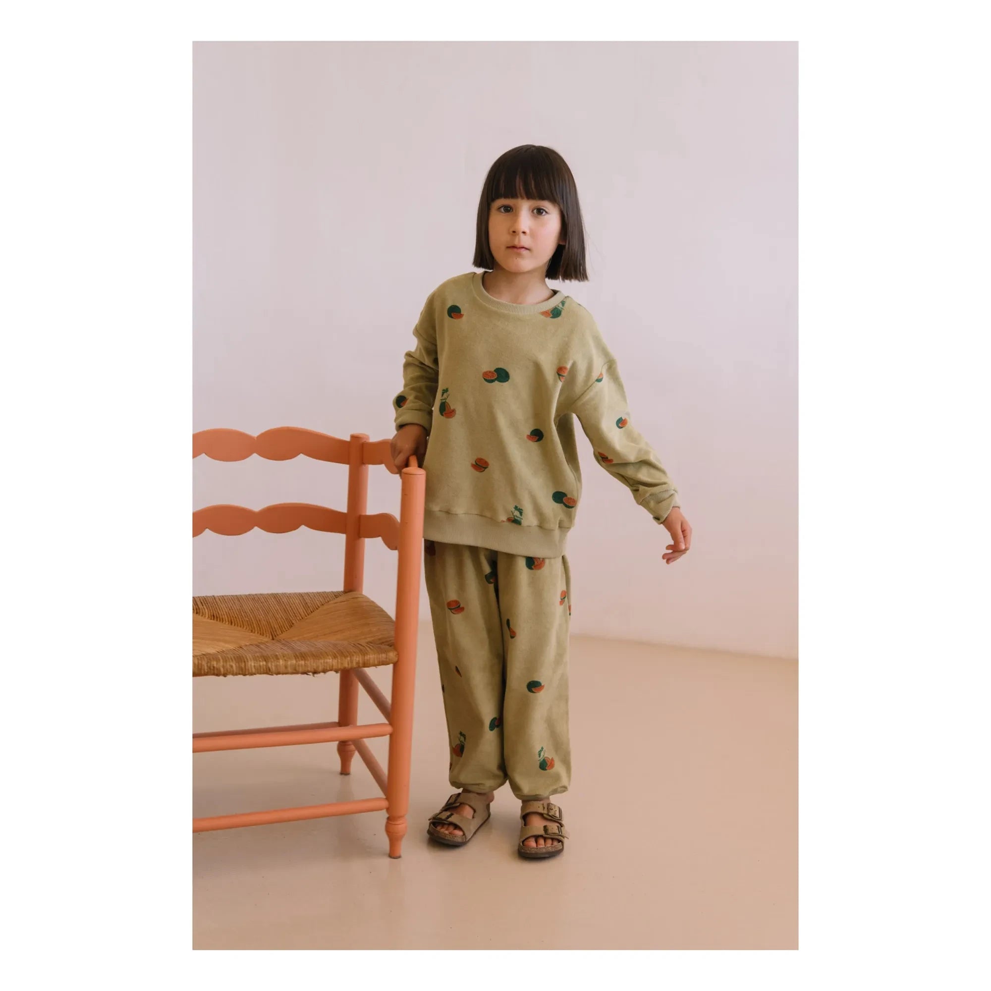 Studio Bohème - Sudadera Bart Karpuz de algodón orgánico con rizo francés | Caqui