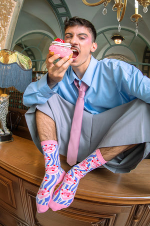 Eat My Socks - Calcetines bonitos de pasta para adultos