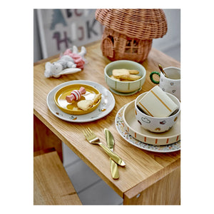 Bloomingville Mini - Vajilla de gres Agnès | Blanco