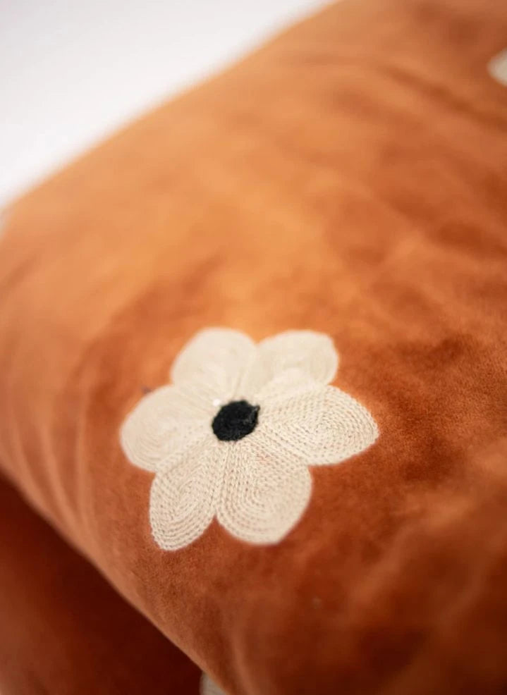 Olsson & Jensen - Edredón Daisy de terciopelo | color óxido