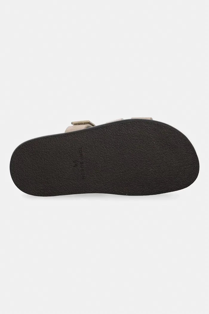 Tory Burch Ines Sport Slide - Sandalias planas de ante para mujer