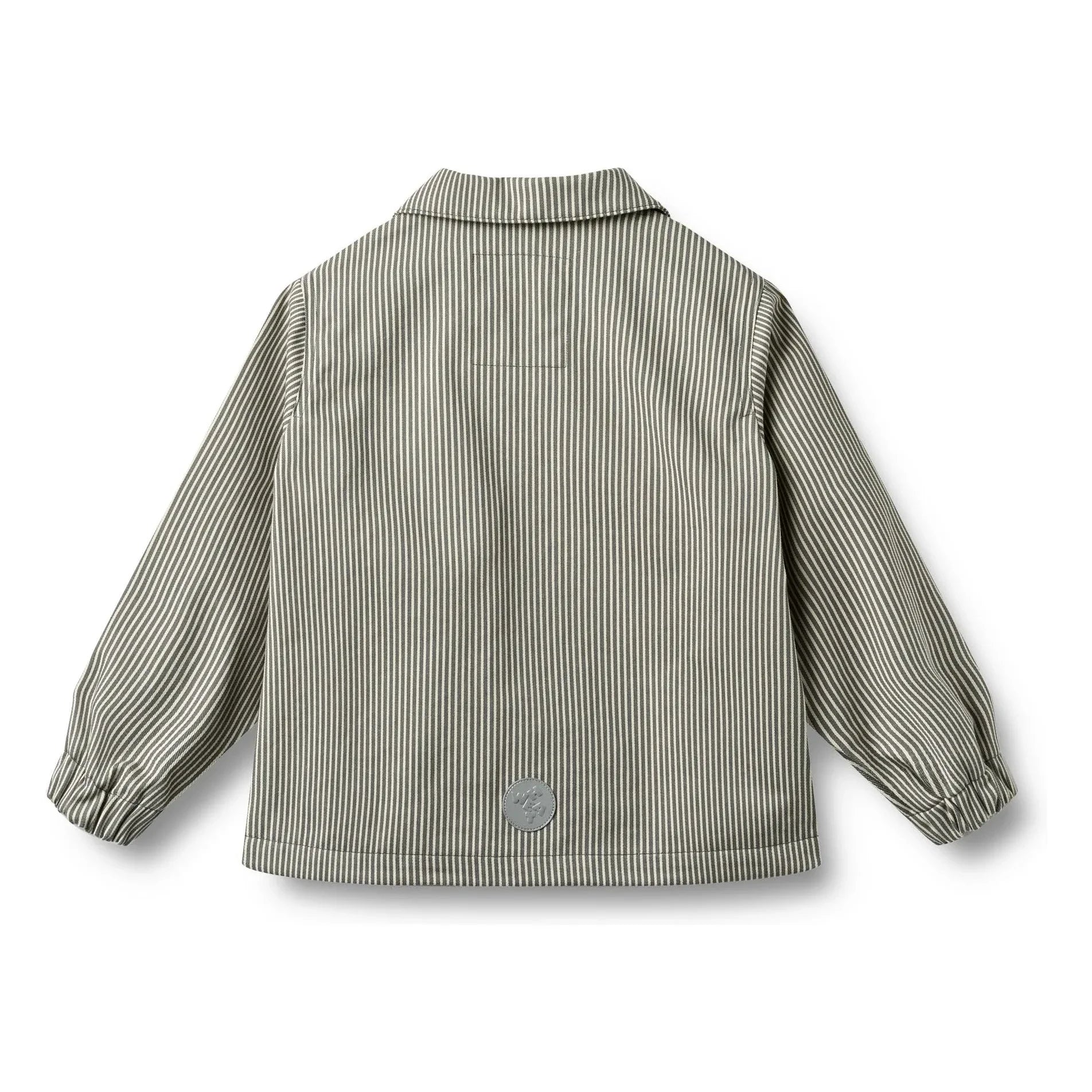 Wheat - Bofo Chaqueta de algodón orgánico a rayas | Gris