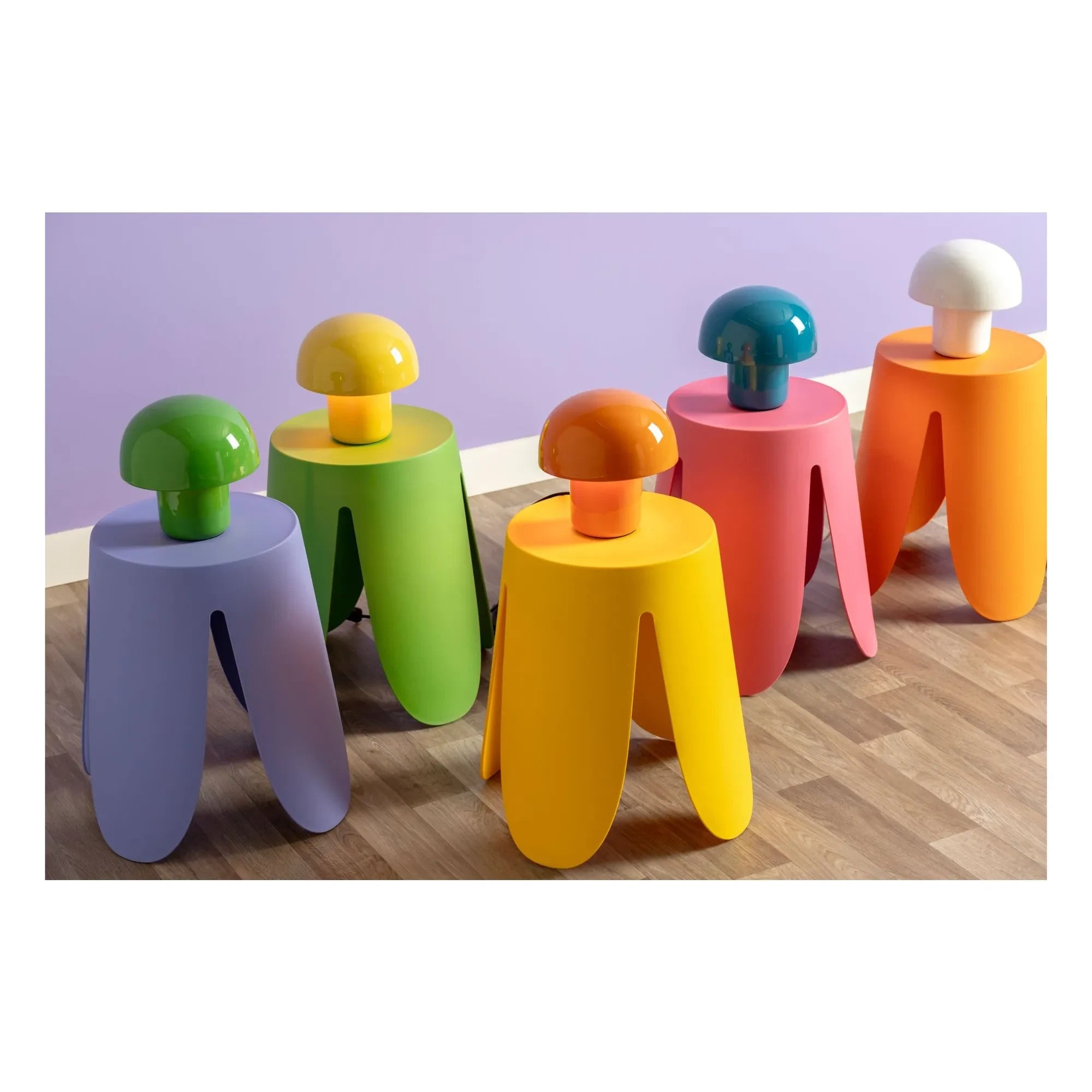 Present Time - Mini Lámpara de mesa seta gorda | Naranja