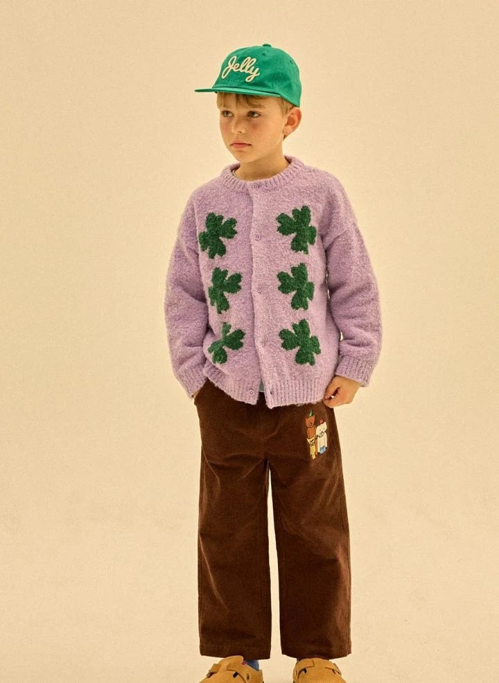 Jelly Mallow - Lucky Clover hırka | Mor