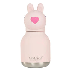 Asobu - Mini botella de agua de acero inoxidable Rabbit | Rosa pálido