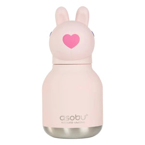 Asobu - Mini botella de agua de acero inoxidable Rabbit | Rosa pálido