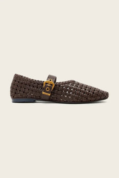 AllSaints Sabine Woven Flat Bailarinas de piel