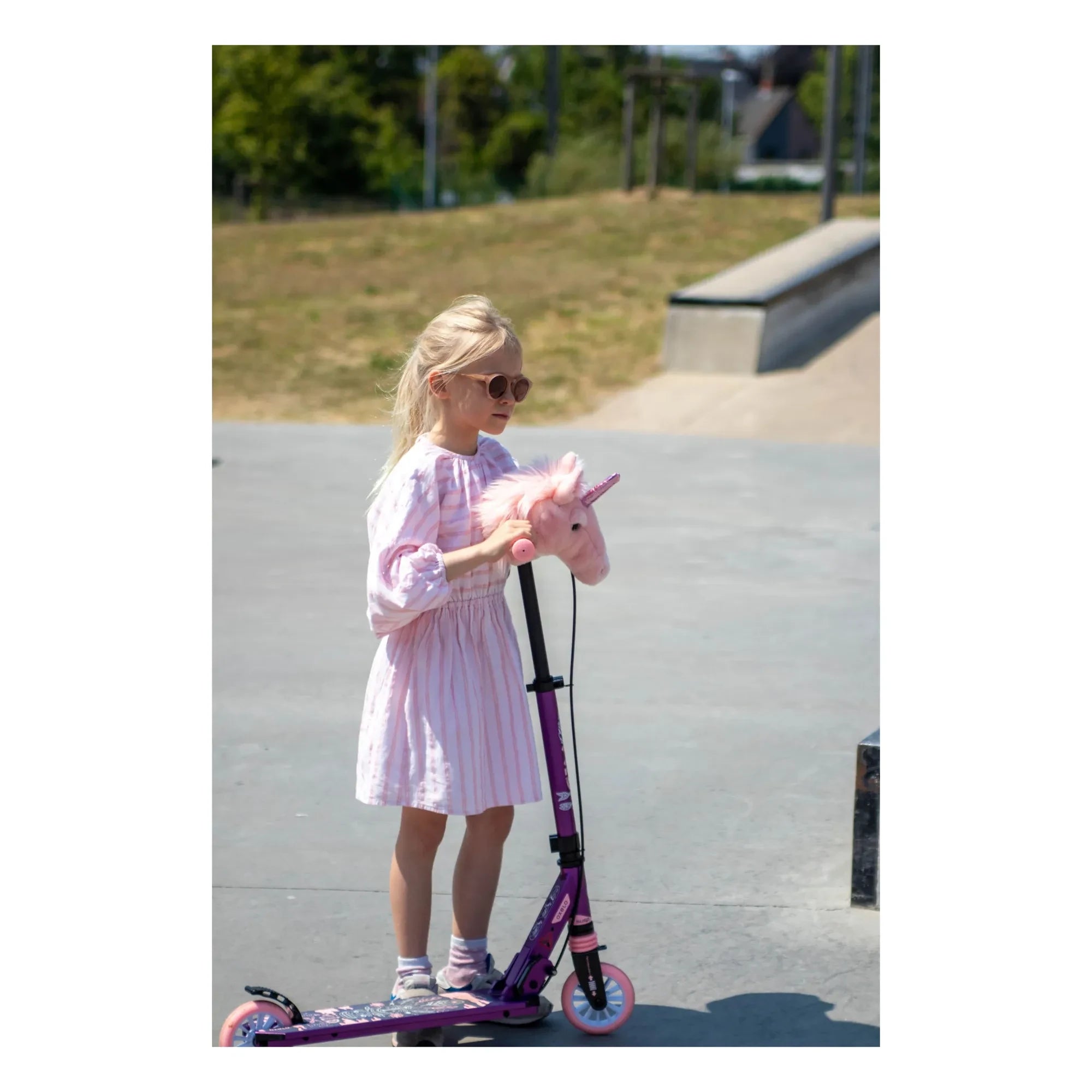 Wild & Soft - Cabeza de patinete de unicornio | Rosa