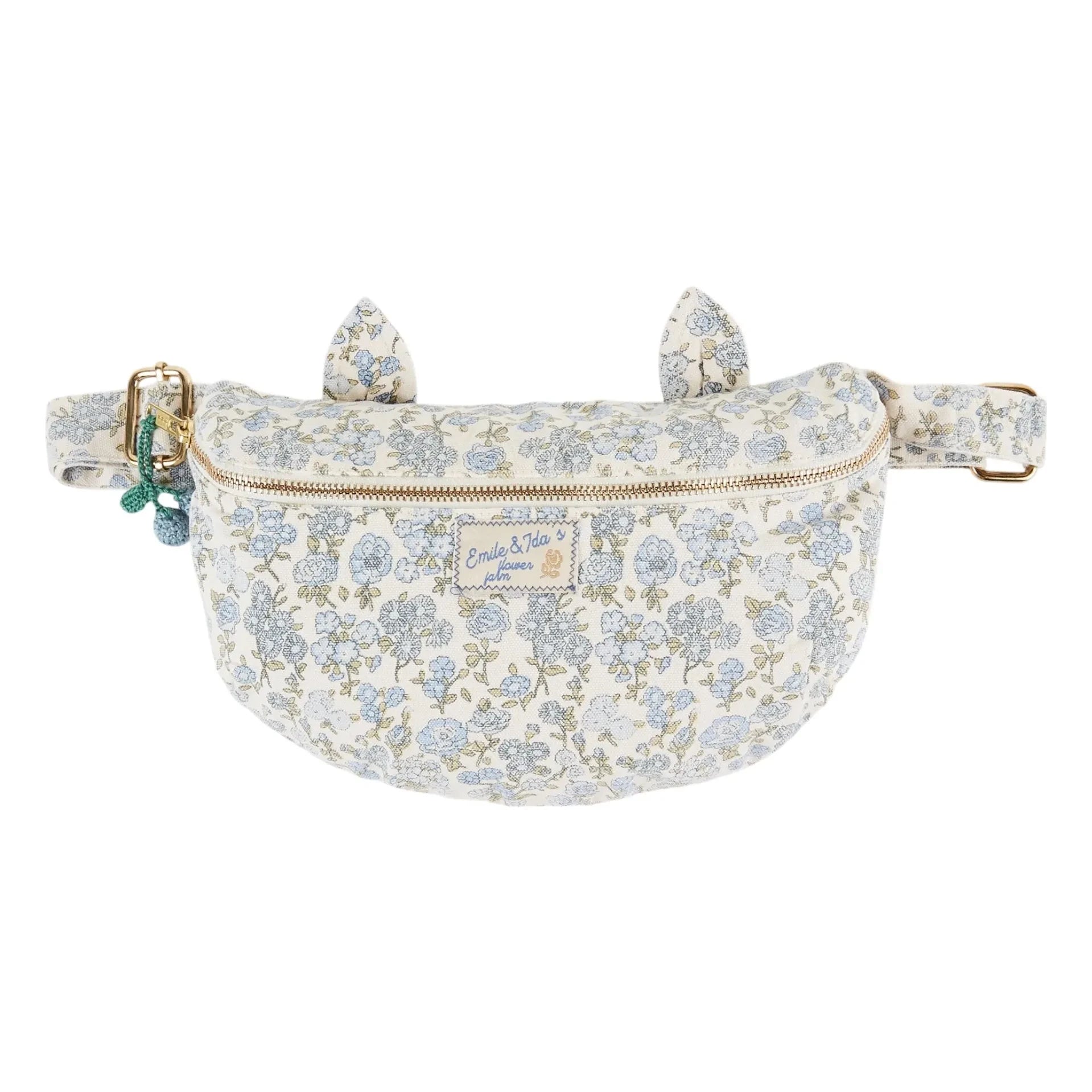Emile et Ida - Bolso banana con estampado floral | Crema