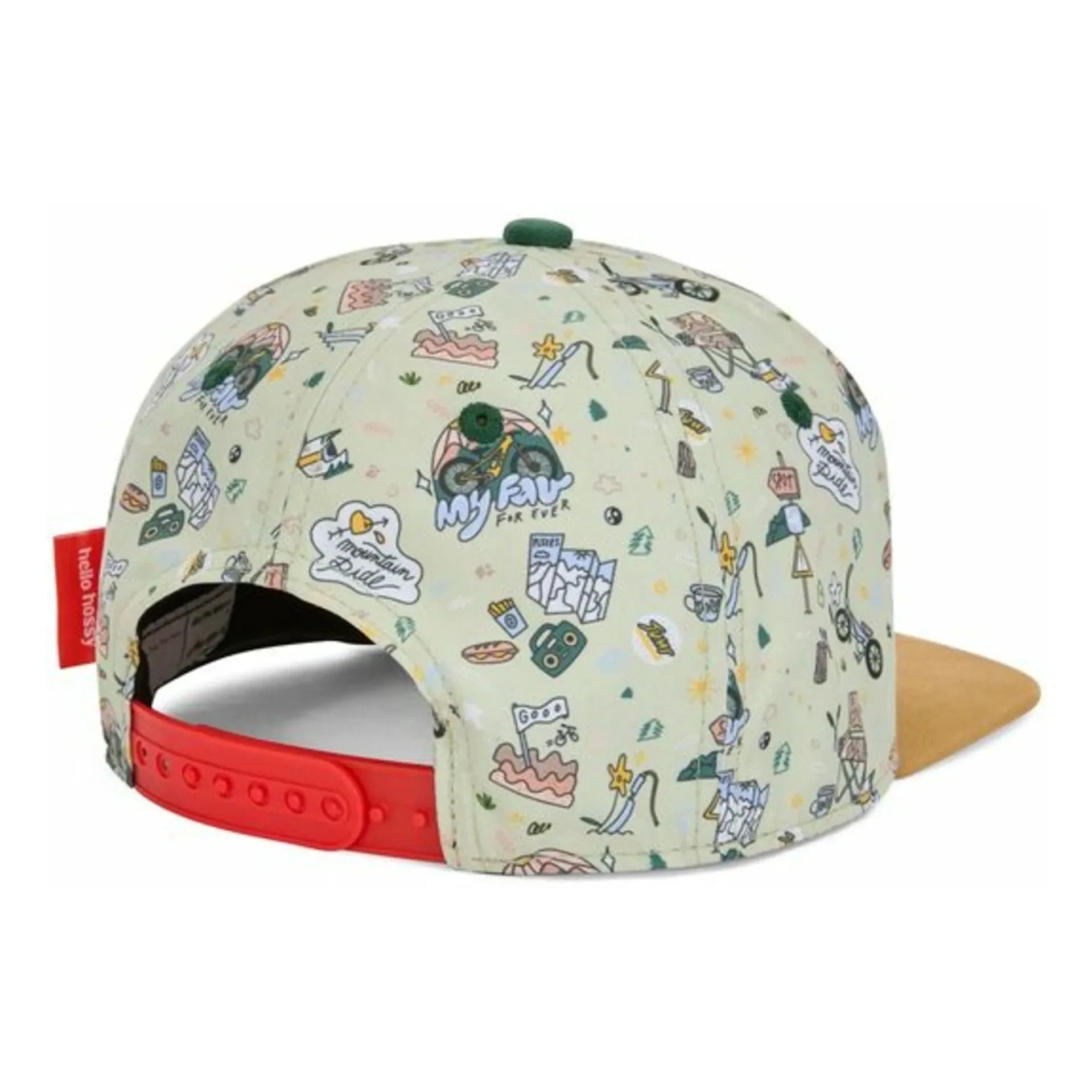 Hello Hossy - Gorra visera plana Mountain Ride fibras recicladas | Amarillo pálido