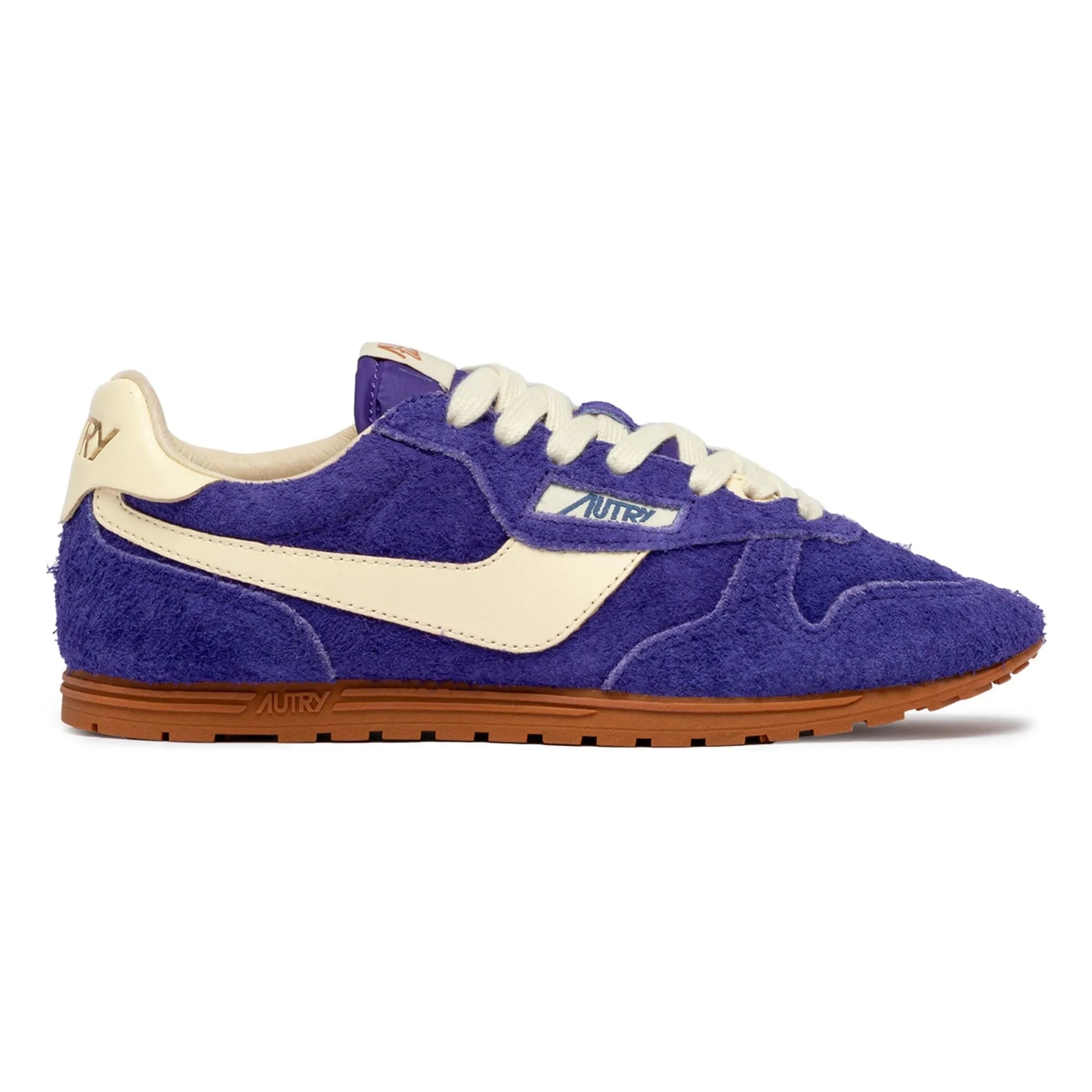 Zapatillas deportivas bajas Autry Windspin de dos tonos en ante y piel | Morado
