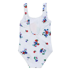 Maison Mangostan - Bañador con estampado de pájaros | Blanco