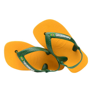 Havaianas - Chanclas Baby Brasil Logo | Amarillo