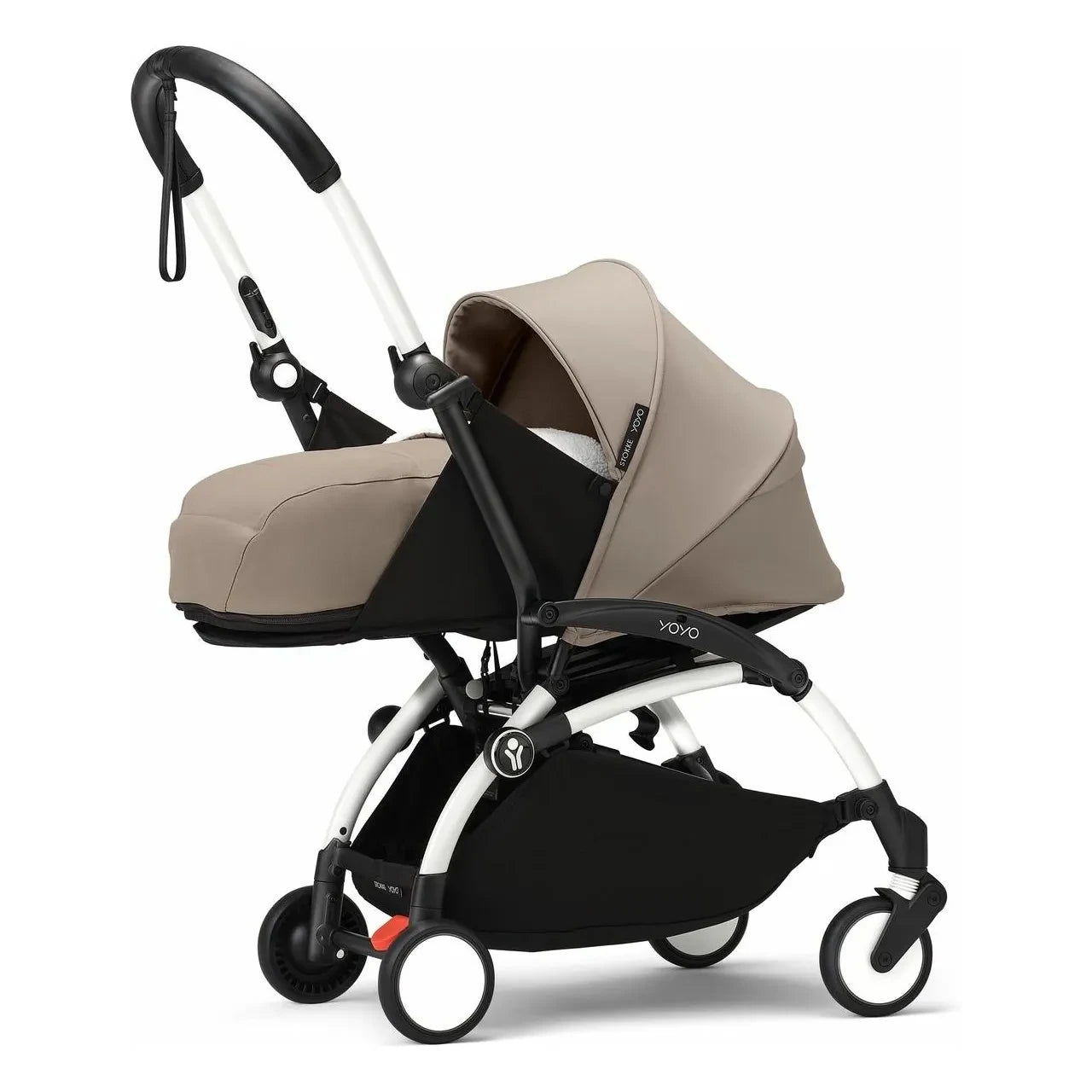 Stokke® - Cochecito completo YOYO³ 0+ y 6+ Chasis blanco | Marrón tierra