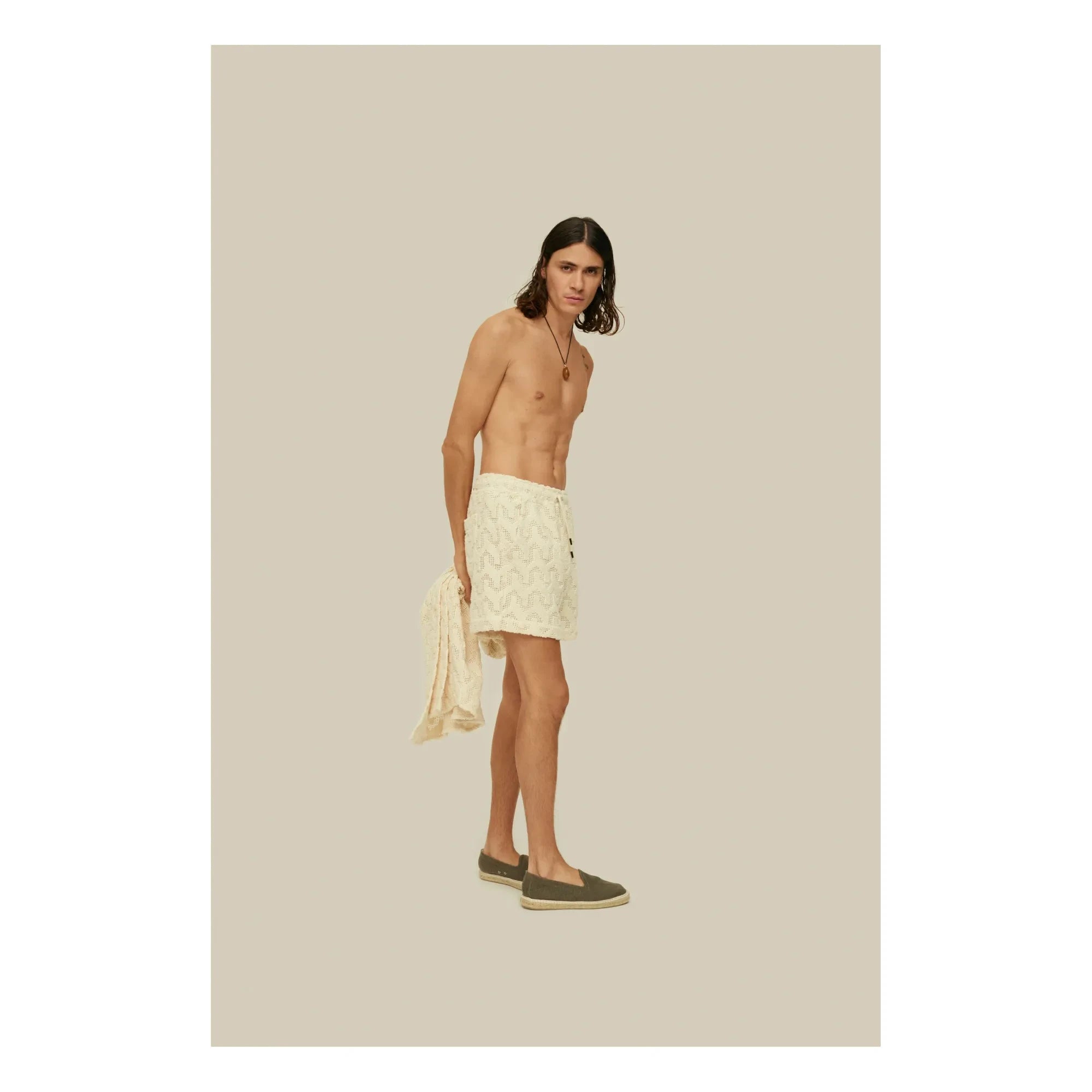 OAS - Shorts de malla Atlas | Crudo