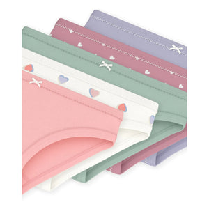 Petit Bateau - 5'li Organik Pamuk Kalp Külot Seti | Pembe