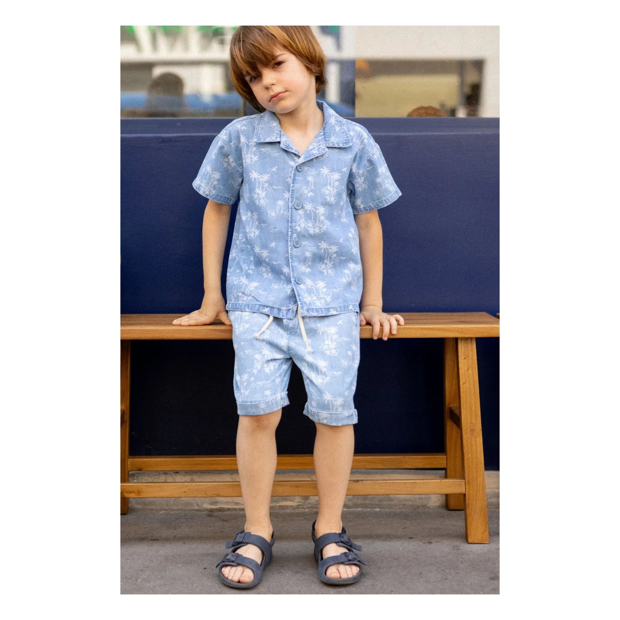 Louis Louise - Camisa vaquera Magnum Hawaii | Azul claro