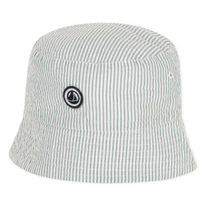 Petit Bateau - Sombrero bob a rayas de algodón orgánico | Verde