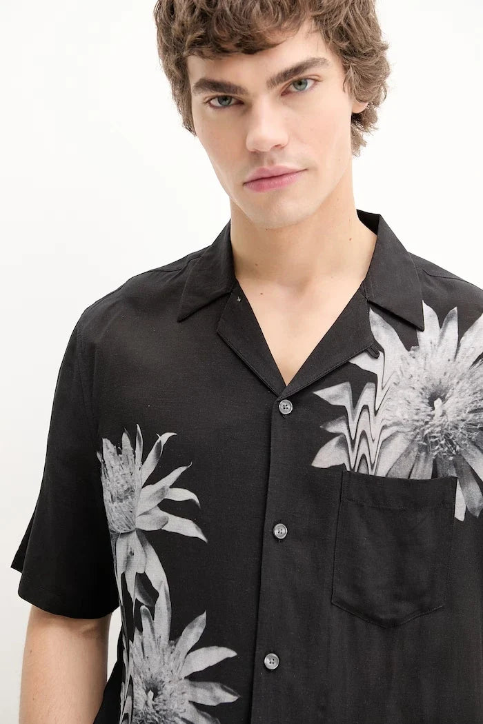 Camisa de lino AllSaints FLORAZE