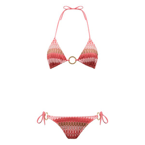 Lison Paris - Top de bikini de ganchillo Sunset | Coral