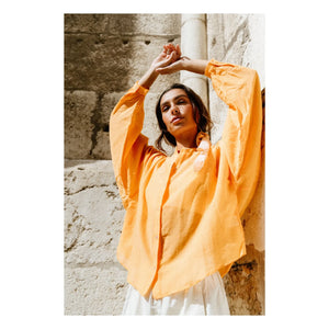 Sacrécoeur - Blusa Carla Aurora Poplin | Naranja