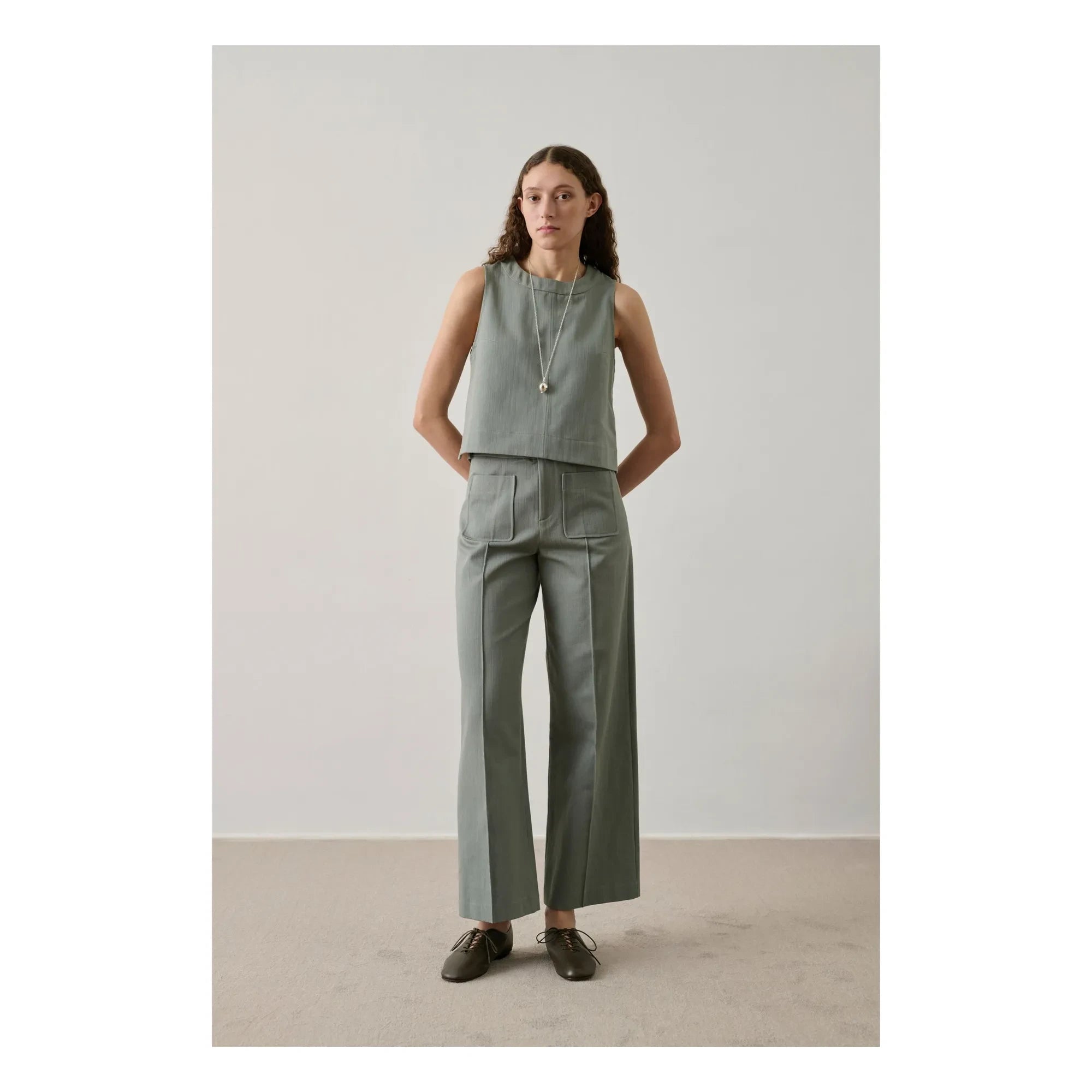 Soeur - Pampa Top de algodón | Agua verde