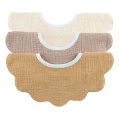 Soft Spot - Bloom Petal Baberos de Algodón Orgánico - Set de 3