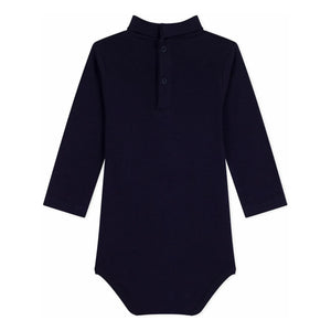 Petit Bateau - Body de cuello alto de algodón orgánico | Azul noche