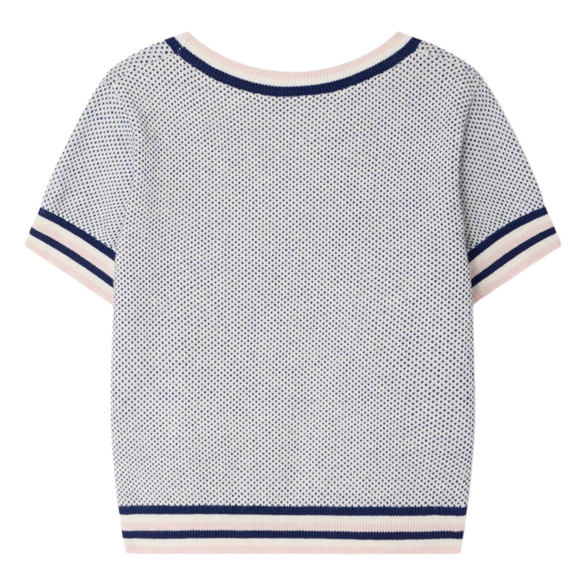 Bonpoint - Camiseta de punto fino Limette Algodón orgánico | Azul