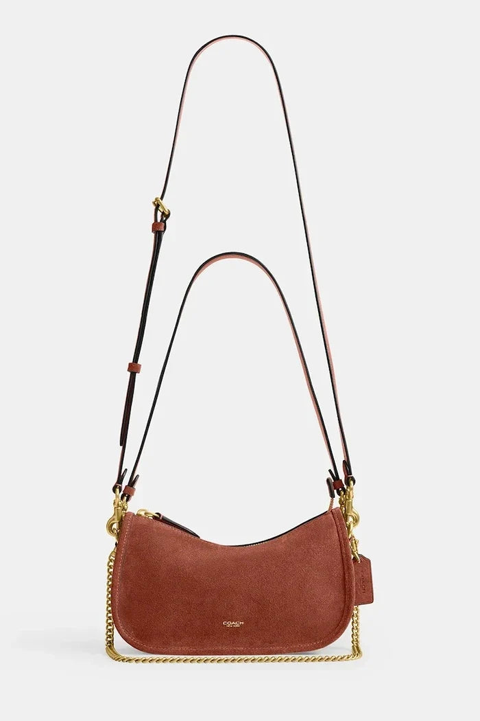 Bolso de piel Coach Suede Waverly para mujer