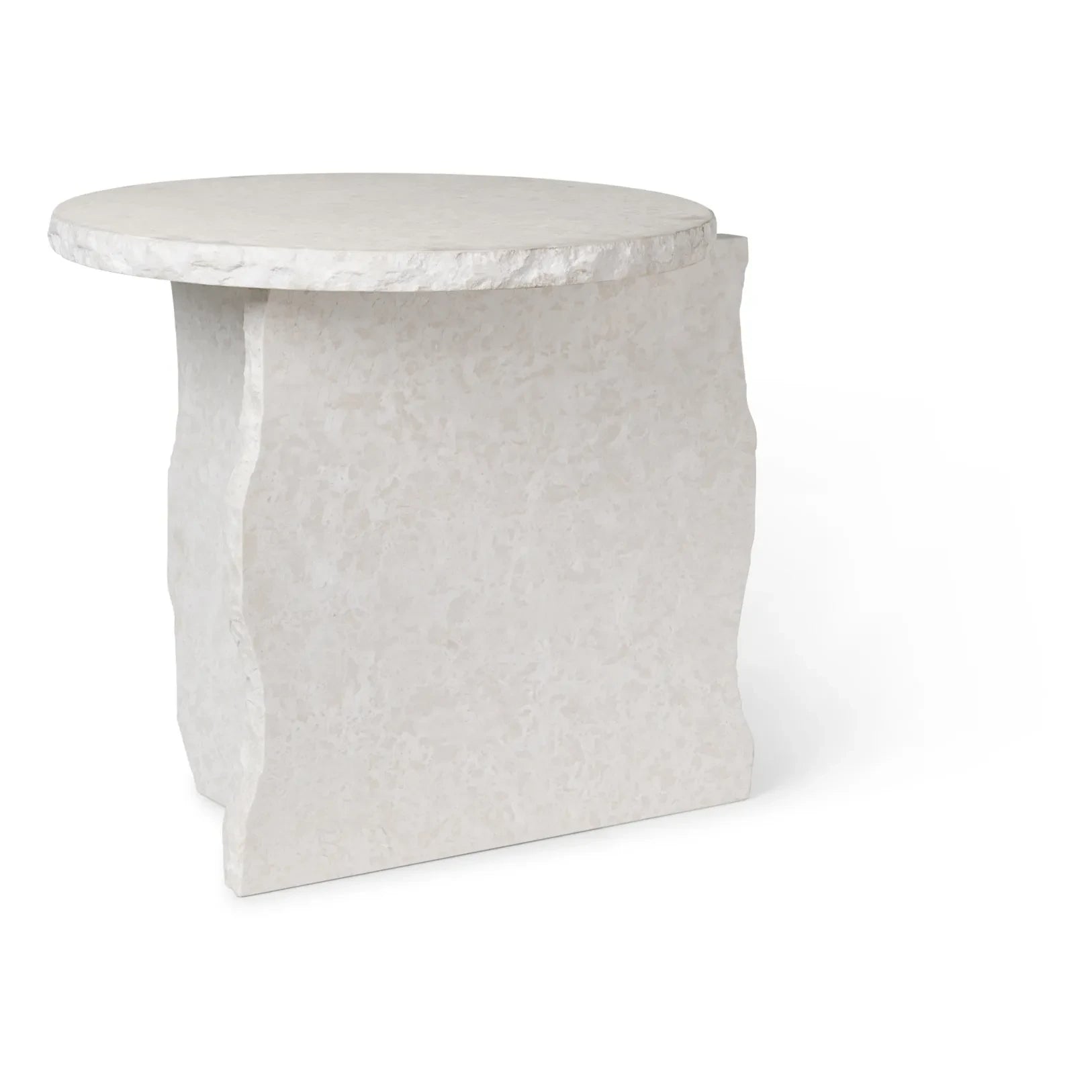 Ferm Living - Mesa auxiliar de mármol Mineral Bianco Curia | Blanco