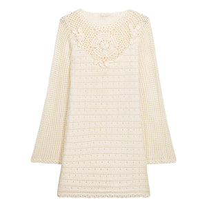 Louise Misha - Vestido de algodón Eleonora | Crema