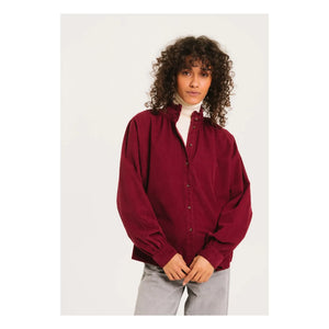 Sacrécoeur - Blusa de terciopelo Soline | Burdeos