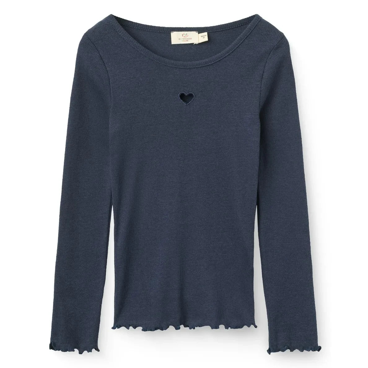 Copenhagen Colors - Camiseta modal con detalle de corazón | Azul marino