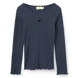 Copenhagen Colors - Camiseta modal con detalle de corazón | Azul marino