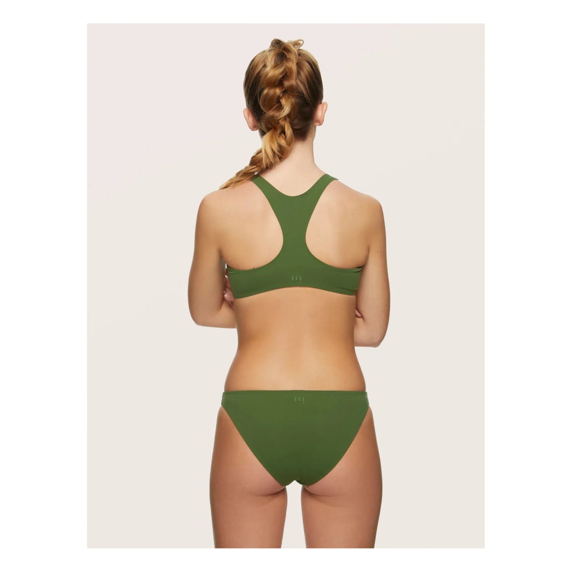 Miska Paris - Top de Bikini con Cremallera | Caqui