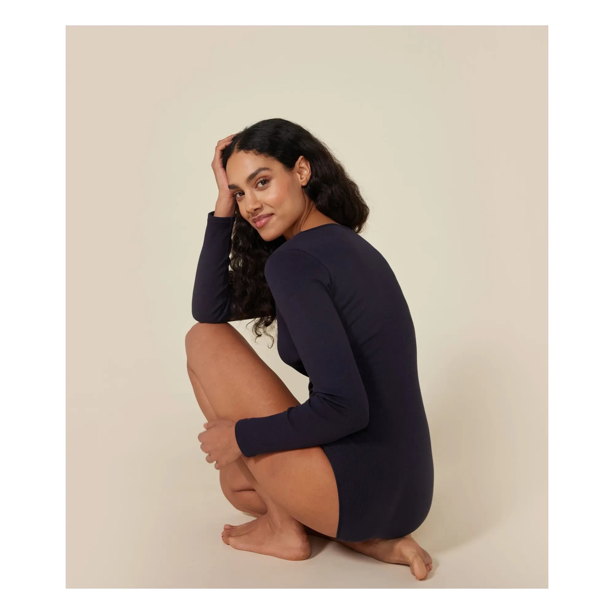 Petit Bateau - Body de manga larga - Colección de mujer | Azul marino
